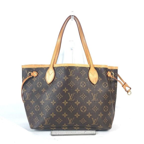 LOUIS VUITTON Monogram Never full PM Tote Bag Shoulder Bag with Pouch - Picture 1 of 16